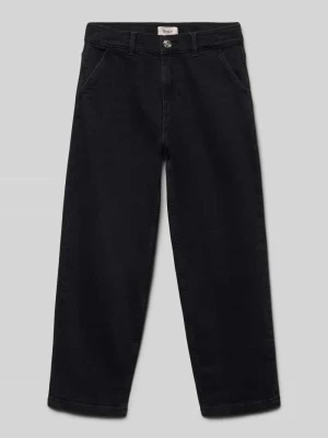 Jeansy o kroju loose fit z mieszanki bawełny model „GIA” Only Czarny
