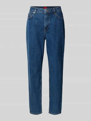 Jeansy o kroju mom fit z czystej bawełny HUGO