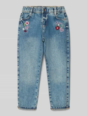 Jeansy o kroju mom fit z wpuszczanymi kieszeniami Guess