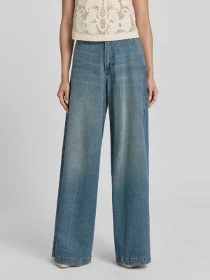 Jeansy o kroju regular fit baggy z mieszanki bawełny i lyocellu model 'CENTRAL' Boss Jeansowy niebieski