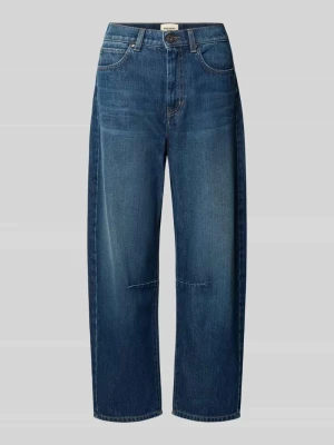 Jeansy o kroju regular fit barrel z czystej bawełny model 'CADUCA' Weekend Max Mara Ciemnoniebieski