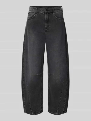 jeansy o kroju regular fit barrel z mieszanki bawełny model 'ELLY' Angels Ciemnoszary