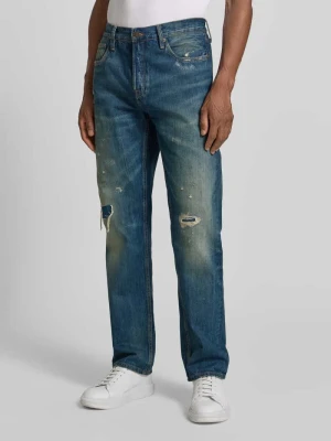 Jeansy o kroju regular fit straight z czystej bawełny model 'DOVER' Tommy Hilfiger Ciemnoniebieski