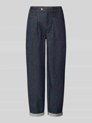 Jeansy o kroju regular fit typu barrel z mieszanki bawełny model 'Studio Pants' Buena Vista Ciemnoniebieski