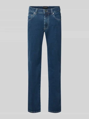 Jeansy o kroju regular fit w 5 kieszeni Bugatti Niebieski