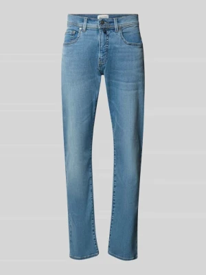 Jeansy o kroju regular fit w stylu 5 kieszeni model 'Lyon' Pierre Cardin Jasnoniebieski