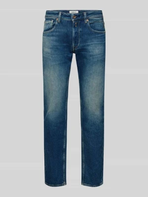 Jeansy o kroju regular fit z 5 kieszeniami model ‘Grover’ Replay