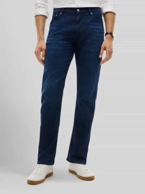 jeansy o kroju regular fit z ciemnym wykończeniem stylizowana na denim Tommy Hilfiger Jeansowy niebieski