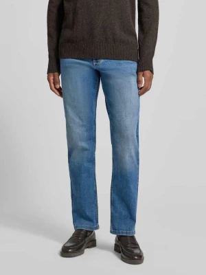 Jeansy o kroju regular fit z efektem znoszenia Christian Berg Men