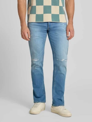 Jeansy o kroju regular fit z efektem znoszenia model 'Grover' Replay