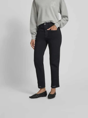 Jeansy o kroju regular fit z naszywką z logo Closed Czarny