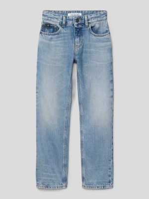 Jeansy o kroju regular fit z naszywką z logo model ‘MARBLE’ Calvin Klein Jeans