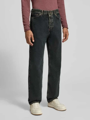 Jeansy o kroju regular fit z naszywką z logo z tyłu American Vintage