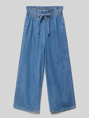 Jeansy o kroju regular fit z szeroką nogawką i elastycznym pasem s.Oliver RED LABEL