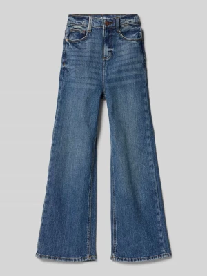 Jeansy o kroju regular fit z szeroką nogawką z wysokim pasem s.Oliver RED LABEL