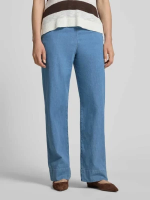 Jeansy o kroju regular fit z szerokimi nogawkami z mieszanki bawełny Tom Tailor Jasnoniebieski