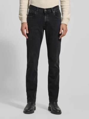 Jeansy o kroju regular fit z wpuszczanymi kieszeniami Bugatti