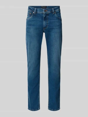 Jeansy o kroju regular fit z wpuszczanymi kieszeniami Bugatti Ciemnoniebieski