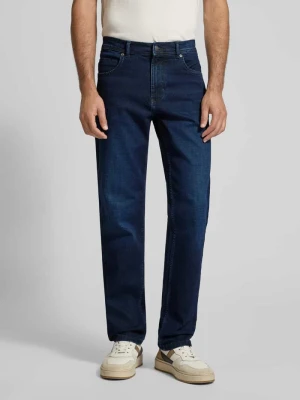 Jeansy o kroju regular fit z wpuszczanymi kieszeniami Christian Berg Men
