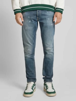 Jeansy o kroju regular slim fit z przetarciami model ‘WILLBI’ Replay