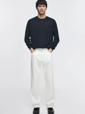 Jeansy O Kroju Relax Fit - Biały - - Massimo Dutti - Mężczyzna