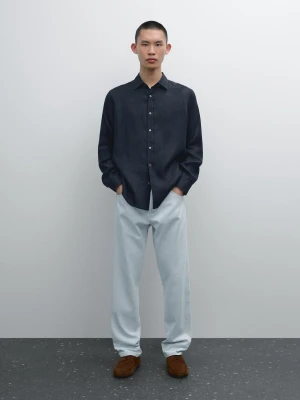 Jeansy O Kroju Relax Fit - Indygo - - Massimo Dutti - Mężczyzna