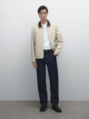 Jeansy O Kroju Relax Fit - Indygo - - Massimo Dutti - Mężczyzna