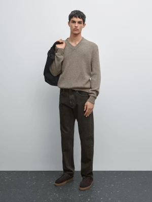 Jeansy O Kroju Relax Fit - Szary - - Massimo Dutti - Mężczyzna