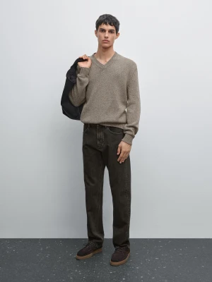 Jeansy O Kroju Relax Fit - Szary - - Massimo Dutti - Mężczyzna