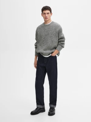 Zdjęcie produktu Jeansy O Kroju Relax Fit Z Krajką - Indygo - - Massimo Dutti - Mężczyzna