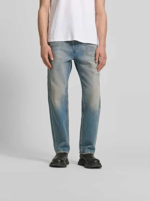 Jeansy o kroju relaxed fit z czystej bawełny Diesel Jasnoniebieski