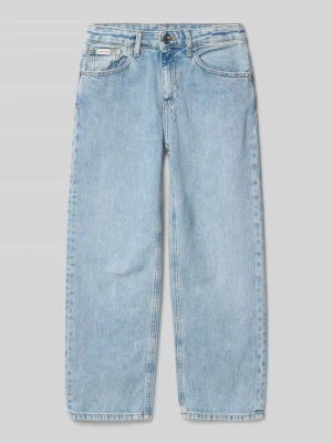 Jeansy o kroju relaxed fit z czystej bawełny model 'SKATER JEAN' Calvin Klein Jeans Niebieski