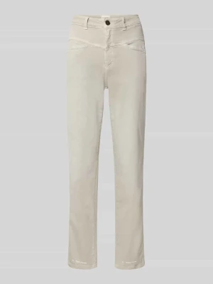 Jeansy o kroju relaxed fit z detal z logo model 'PEDAL PUSHER' Closed Piaskowy