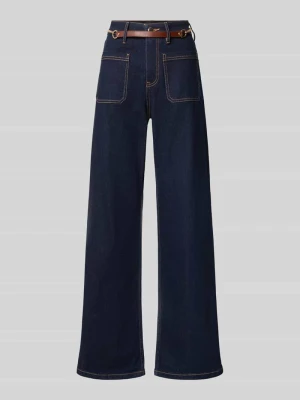 Jeansy o kroju relaxed fit z detalem podwójnego paska s.Oliver Jeansowy niebieski