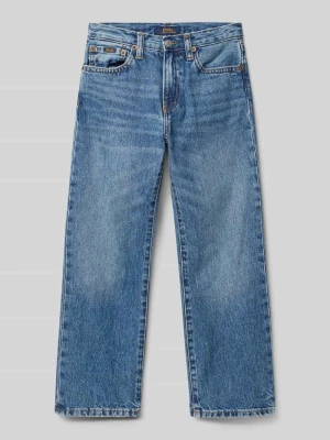 Jeansy o kroju relaxed fit z detalem z logo Polo Ralph Lauren Kids