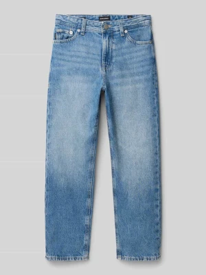 Jeansy o kroju relaxed fit z efektem znoszenia model ‘CHRIS’ Jack&Jones Niebieski