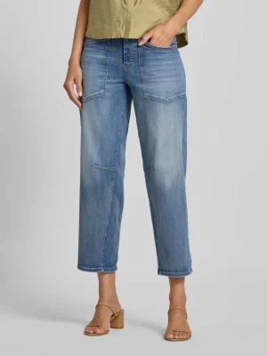 Jeansy o kroju relaxed fit z efektem znoszenia model ‘Melly breeze’ OPUS PANTS