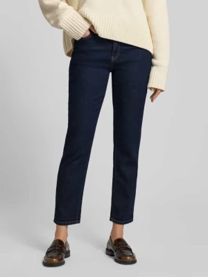 Jeansy o kroju relaxed fit z haftami Marc Cain