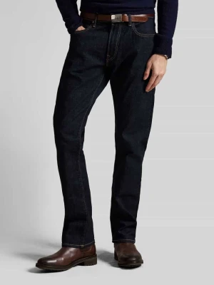 Jeansy o kroju relaxed fit z mieszanki bawełny model 'HAMPTON' Polo Ralph Lauren Ciemnoniebieski