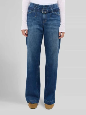 Jeansy o kroju relaxed fit z mieszanki bawełny model 'Liz Retro' Angels Jeansowy niebieski