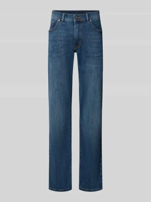 Jeansy o kroju relaxed fit z wpuszczanymi kieszeniami model 'Dijon' Pierre Cardin Oceaniczny