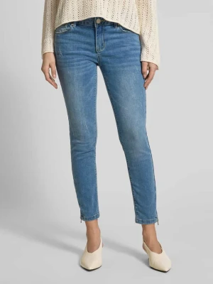 Jeansy o kroju skinny fit w długości 7/8 z bocznymi zamkami błyskawicznymi Buena Vista
