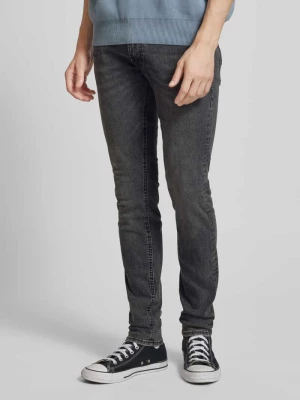 Jeansy o kroju skinny fit z 5 kieszeniami model ‘LIAM’ jack & jones