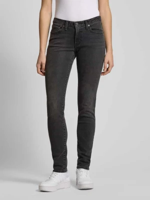 Jeansy o kroju skinny fit z czystej bawełny Levi's Antracytowy
