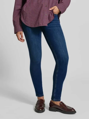 Jeansy o kroju skinny fit z detalem z logo Liu Jo Jeansowy niebieski