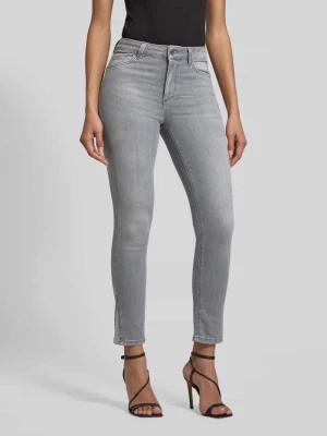 Jeansy o kroju skinny fit z efektem znoszenia z wpuszczanymi kieszeniami model 'IDEAL' Liu Jo White