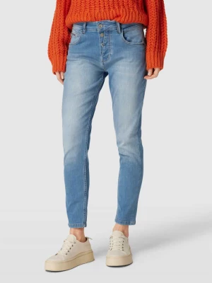 Jeansy o kroju skinny fit z kieszenią zapinaną na zamek błyskawiczny Blue Fire Jeans