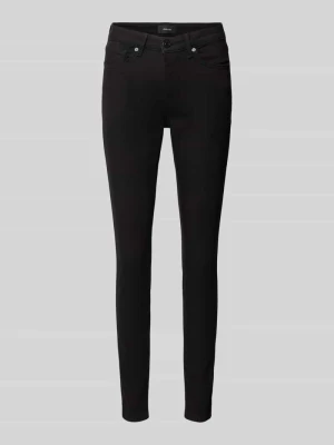 Jeansy o kroju skinny fit z mieszanki bawełny model 'ELMA BLACK' Opus