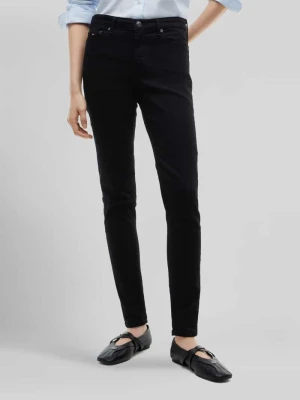 jeansy o kroju skinny fit z mieszanki bawełny model 'NORA' Tommy Jeans Antracytowy