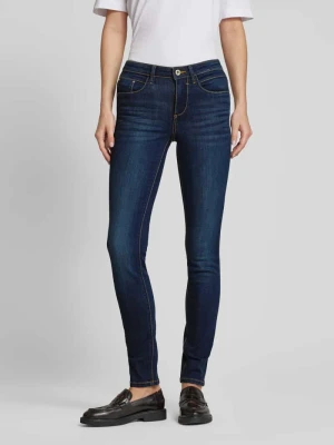 Jeansy o kroju skinny fit z mieszanki bawełny ze szwami w kontrastowym kolorze model ‘ALEXA’ Tom Tailor